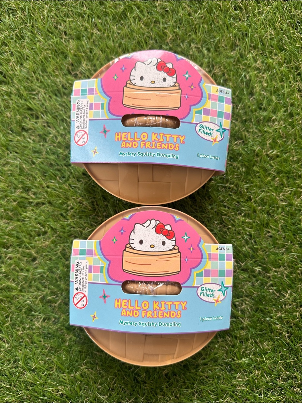 Sanrio Hello Kitty Mystery Squishy Dumplings Glitter Filled Edition Bundle Of 2